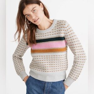 Madewell Striped Barfield Sweater Small